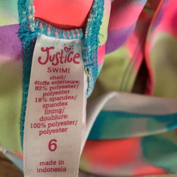 💜5 for $25💜Justice tye dye with heart cutout swim top - Picture 5 of 7